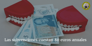 Las subvenciones cuestan 80 euros anuales
