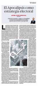 El Apocalipsis cómo estrategia electoral