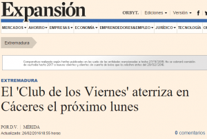 El Club de los Viernes aterriza en Cáceres