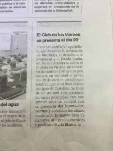 El Club de los Viernes se presenta el día 29