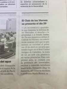 El Club de los Viernes se presenta el día 29