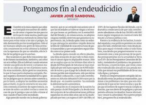 Pongamos fin al endeudicidio