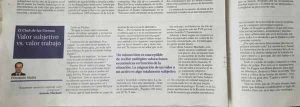 Valor subjetivo vs valor del trabajo
