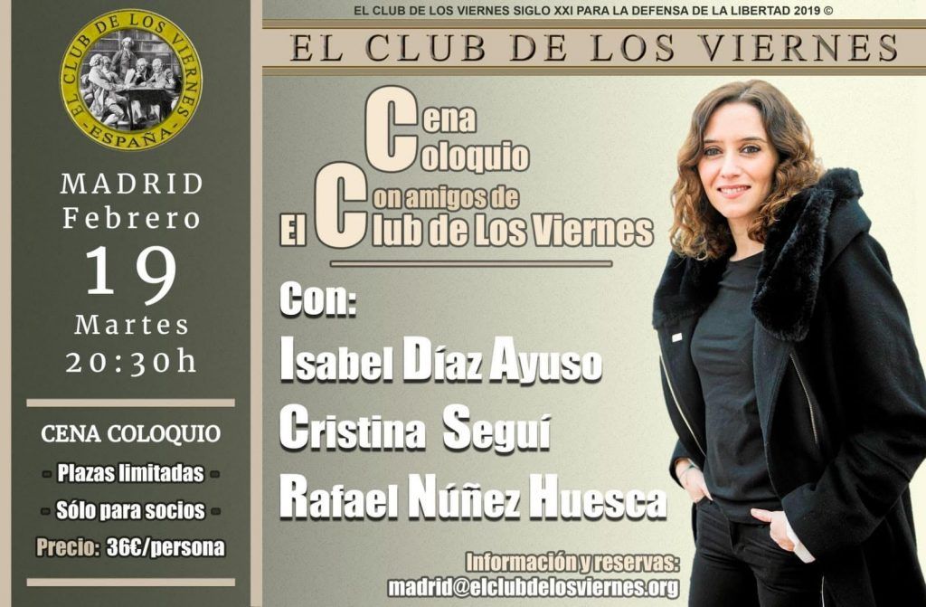 Cena con Isabel Díaz Ayuso