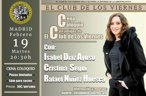 Cena con Isabel Díaz Ayuso